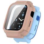 For Xiaomi Mibro Smart Kids Watch T6C PC + Tempered Film Integrated Watch Protective Case(Pink)