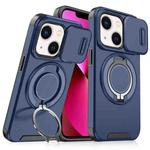 For iPhone 13 Sliding Camshield Ring Holder Phone Case(Blue)