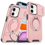 For iPhone 11 Sliding Camshield Ring Holder Phone Case(Pink)