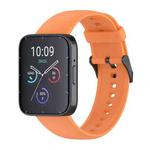 For SKG V9 Pro Solid Color Black Buckle Liquid Silicone Watch Band(Orange)