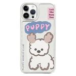 For iPhone 12 Pro Max Mirror Puppy Pattern TPU + PC Phone Case(Poodle)