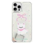 For iPhone 15 Pro Mirror Puppy Pattern TPU + PC Phone Case(Teddy)