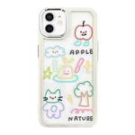 For iPhone 12 Clear Illustration Graffiti Pattern TPU + PC Phone Case(Graffiti)