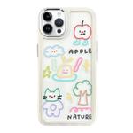 For iPhone 12 Pro Clear Illustration Graffiti Pattern TPU + PC Phone Case(Graffiti)