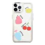 For iPhone 12 Pro Max Clear Illustration Graffiti Pattern TPU + PC Phone Case(Colorful Fruits)