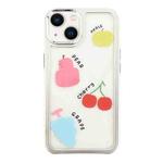 For iPhone 13 Clear Illustration Graffiti Pattern TPU + PC Phone Case(Colorful Fruits)