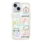 For iPhone 15 Clear Illustration Graffiti Pattern TPU + PC Phone Case(Graffiti)