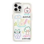 For iPhone 15 Pro Clear Illustration Graffiti Pattern TPU + PC Phone Case(Graffiti)