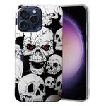 For iPhone 16 Pro Max Colored Drawing Pattern TPU Phone Case(Skull)