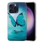 For iPhone 16 Pro Colored Drawing Pattern TPU Phone Case(Butterfly)