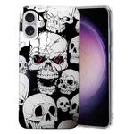 For iPhone 16 Plus Colored Drawing Pattern TPU Phone Case(Skull)