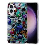 For iPhone 16 Plus Colored Drawing Pattern TPU Phone Case(Graffiti)