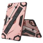 For Samsung Galaxy Tab S6 Lite P610/P615 Escort Series TPU + PC Shockproof Protective Case with Holder(Rose Gold)