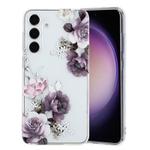 For Samsung Galaxy S24 FE 5G Colorful Painting Pattern TPU Phone Case(Peony)