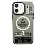 For iPhone 12 Double-Layer Frosted IMD MagSafe Phone Case(Arrow Label)