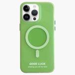 For iPhone 13 Pro Max Double-Layer Frosted IMD Macaron Color MagSafe Phone Case(Green)