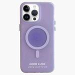 For iPhone 13 Pro Max Double-Layer Frosted IMD Macaron Color MagSafe Phone Case(Purple)
