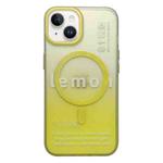 For iPhone 14 Double-Layer Frosted Gradient MagSafe Phone Case(Yellow)