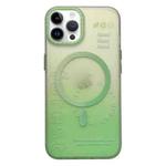 For iPhone 13 Pro Double-Layer Frosted Gradient MagSafe Phone Case(Green)