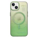 For iPhone 13 Double-Layer Frosted Gradient MagSafe Phone Case(Green)