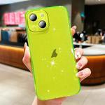 For iPhone 14 Glitter Powder TPU Phone Case(Transparent Yellow)