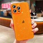 For iPhone 12 Pro Glitter Powder TPU Phone Case(Transparent Orange)