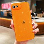 For iPhone 8 Plus / 7 Plus Glitter Powder TPU Phone Case(Transparent Orange)