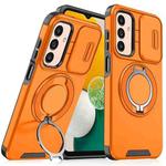 For Samsung Galaxy A13 5G Sliding Camshield Ring Holder Phone Case(Orange)