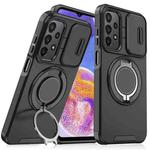 For Samsung Galaxy A23 5G Sliding Camshield Ring Holder Phone Case(Black)