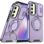 For Samsung Galaxy A54 5G Sliding Camshield Ring Holder Phone Case(Purple)