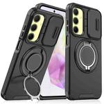 For Samsung Galaxy A35 5G Sliding Camshield Ring Holder Phone Case(Black)