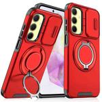 For Samsung Galaxy A35 5G Sliding Camshield Ring Holder Phone Case(Red)