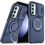 For Samsung Galaxy S23 FE 5G Sliding Camshield Ring Holder Phone Case(Blue)