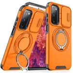 For Samsung Galaxy S20 FE Sliding Camshield Ring Holder Phone Case(Orange)