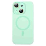 For iPhone 14 MagSafe Liquid Silicone Full Coverage Phone Case with Lens Film(Green)