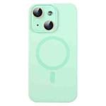 For iPhone 13 MagSafe Liquid Silicone Full Coverage Phone Case with Lens Film(Green)