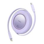 Baseus Free2Pull Mini Retractable Charging Cable 1.5m USB-C / Type-C to USB-C / Type-C 100W(Purple)