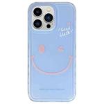 For iPhone 13 Pro Max Creative Edge Simple Smiley Face Pattern TPU + PC Phone Case(Blue)