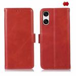 For Sony Xperia 10 VI Magnetic Crazy Horse Texture Genuine Leather RFID Phone Case(Red)