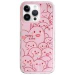 For iPhone 14 Pro Max Creative Edge Elves Cat Pattern TPU + PC Phone Case(Pink)