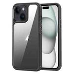 For iPhone 15 Acrylic+TPU Transparent Shockproof Phone Case(Black)