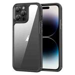 For iPhone 14 Pro Acrylic+TPU Transparent Shockproof Phone Case(Black)