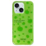 For iPhone 15 Creative Edge Small Fresh Pattern TPU + PC Phone Case(Green)