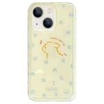 For iPhone 14 Creative Edge Small Fresh Pattern TPU + PC Phone Case(Yellow)