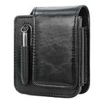 For Samsung Galaxy Z Flip 3 / 4 / 5 / 6 VIETAO Retro Thinking Series PU Shockproof Phone Bag, Without Pen(Black)