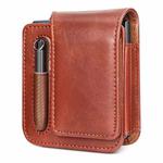 For Samsung Galaxy Z Flip 3 / 4 / 5 / 6 VIETAO Retro Thinking Series PU Shockproof Phone Bag, Without Pen(Brown)