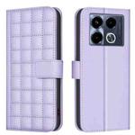 For Infinix Note 40 4G Square Texture Leather Phone Case(Purple)