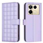 For Infinix Note 40 Pro 5G / 4G Square Texture Leather Phone Case(Purple)