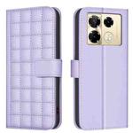 For Infinix Note 40 Pro+ 5G Square Texture Leather Phone Case(Purple)