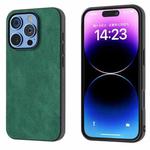 For iPhone 16 Pro Black Frame PU Leather Full Coverage Phone Case(Green)